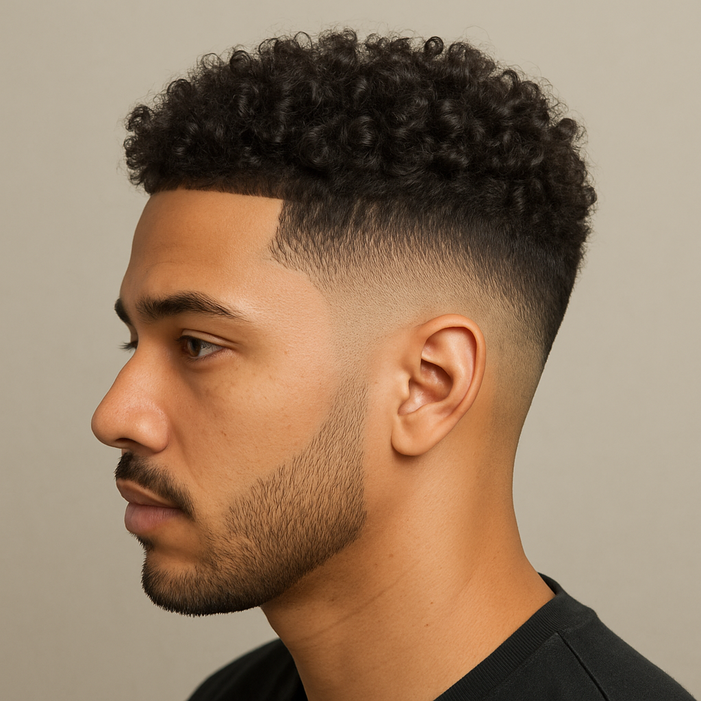 Drop Fade for Curly Hair